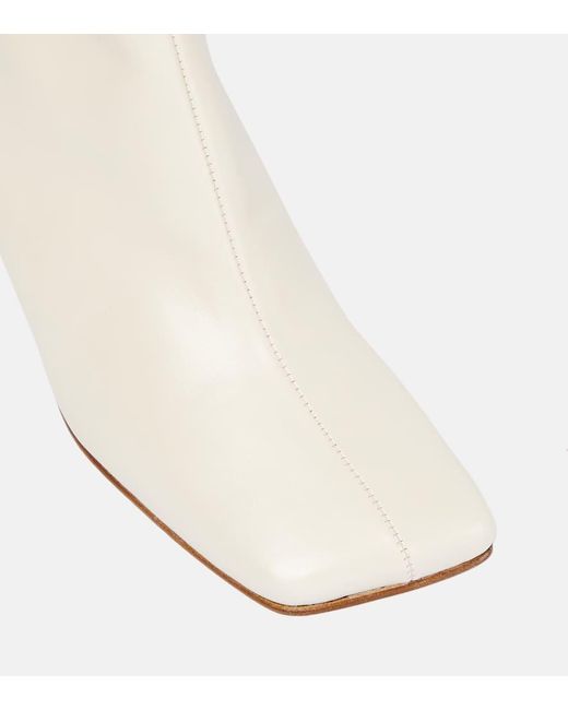 Souliers Martinez White Eugenia 60 Leather Ankle Boots