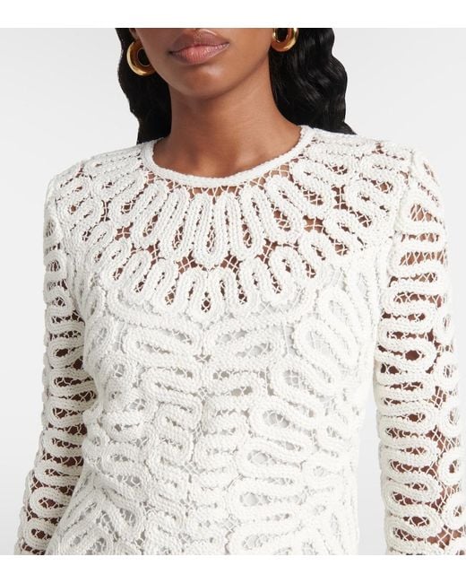 Jonathan Simkhai White Mccall Crochet Cotton Minidress