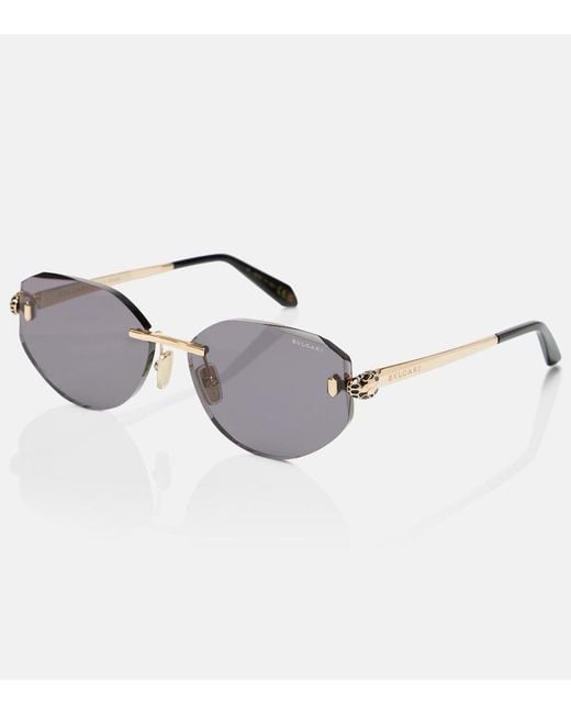 BVLGARI Brown Serpenti Forever Oval Sunglasses
