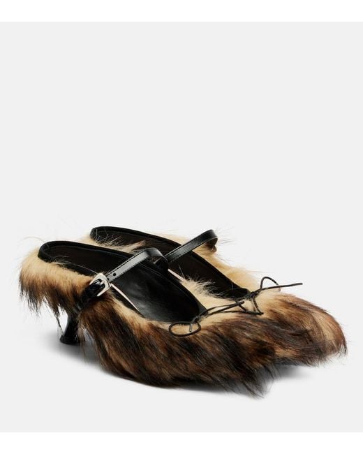 Simone Rocha Brown Grip Canvas Mules