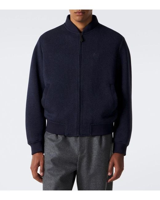 Etro Blue Paisley Bomber Jacket for men