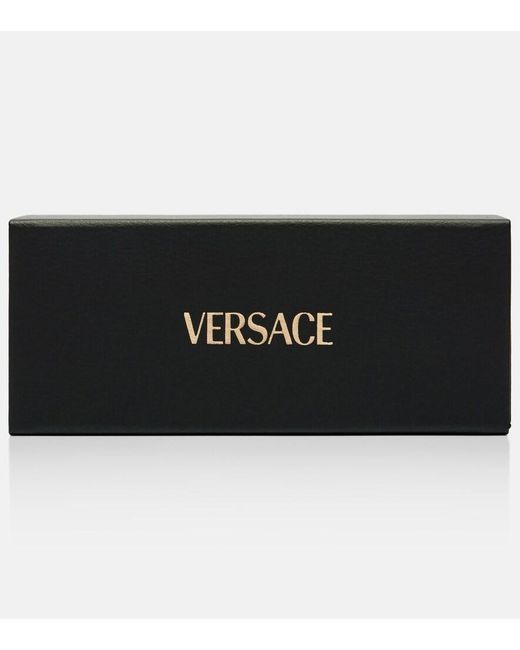 Versace Brown Greca Flow Shield Sunglasses