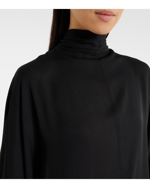 Khaite Black Bex Silk Blouse