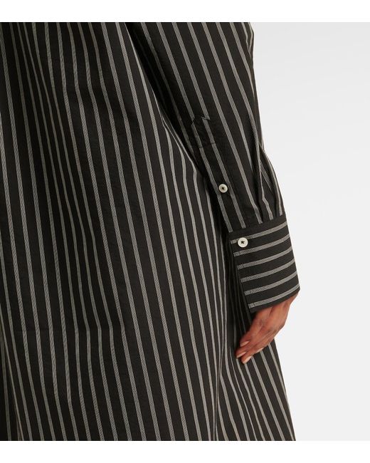Totême  Black Striped Shirt Dress