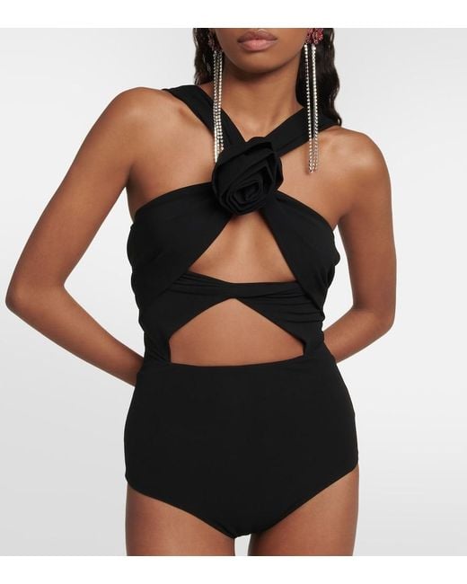 Magda Butrym Black Cutout Bodysuit
