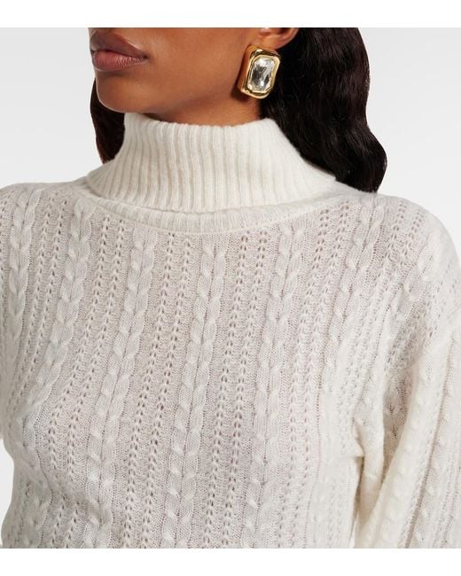 AYA MUSE White Wool-Blend Minidress