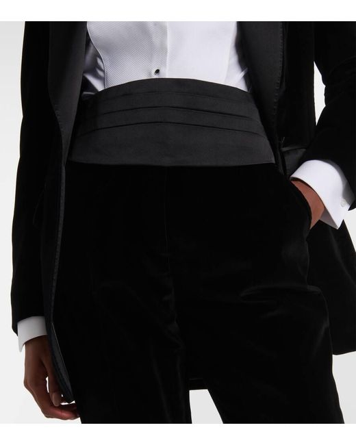 Dolce & Gabbana Black Silk Smoking Belt