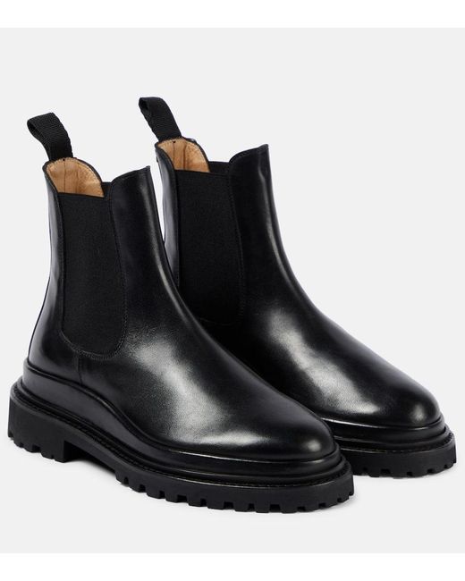 Isabel Marant Black Castay Leather Chelsea Boots