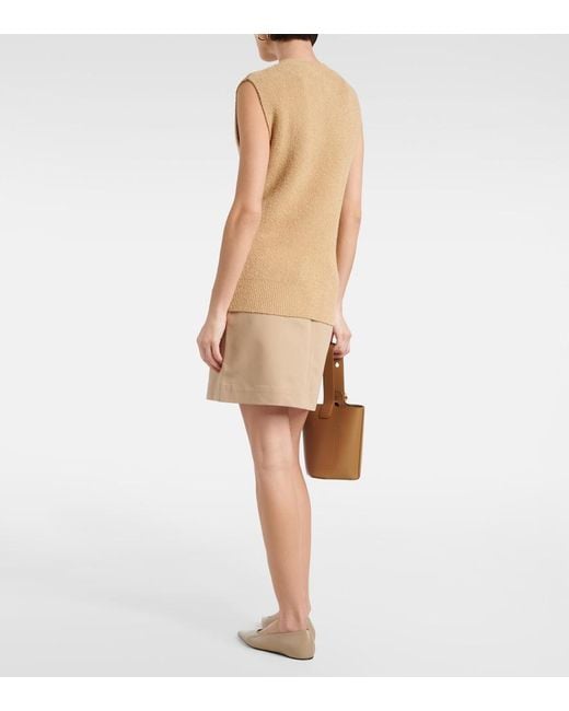Totême  Natural Cotton-Blend Terry Sweater Vest