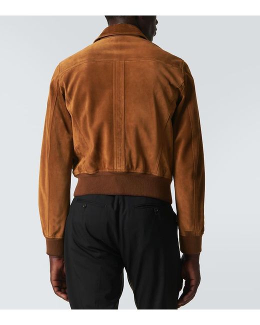 Tom Ford Blouson Aus Veloursleder in Brown für Herren