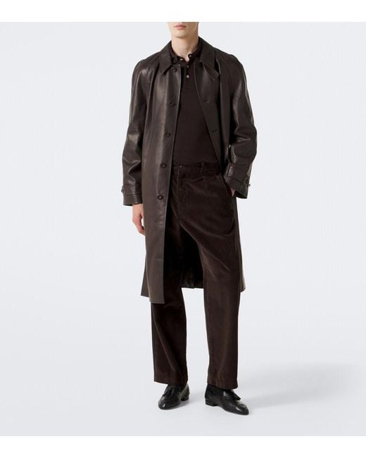 The Row Black Sitali Leather Car Coat for men