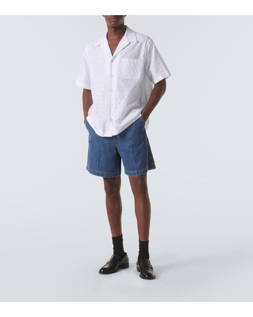 Valentino Blue Denim Bermuda Shorts for men