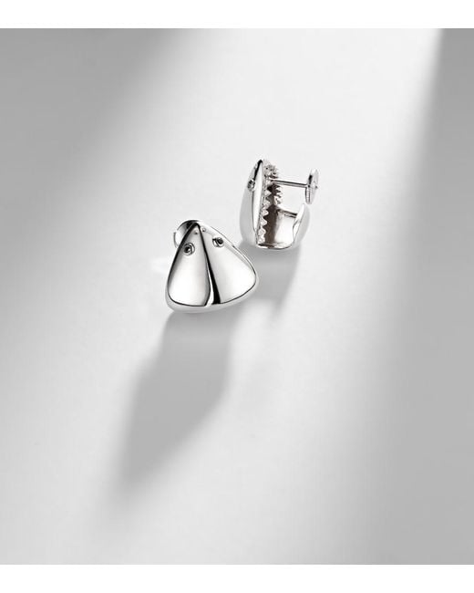 Yvonne Léon White Requin 9Kt Earrings With Diamonds