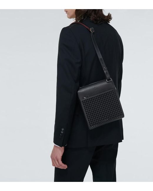 Christian Louboutin Black/black/bk Benech Medium Leather Messenger Bag for men
