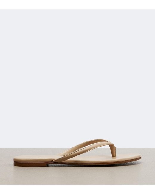 Gianvito Rossi White Calypso Leather Thong Sandals