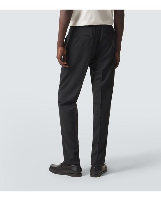 Lardini Black Virgin Wool Tapered Pants for men