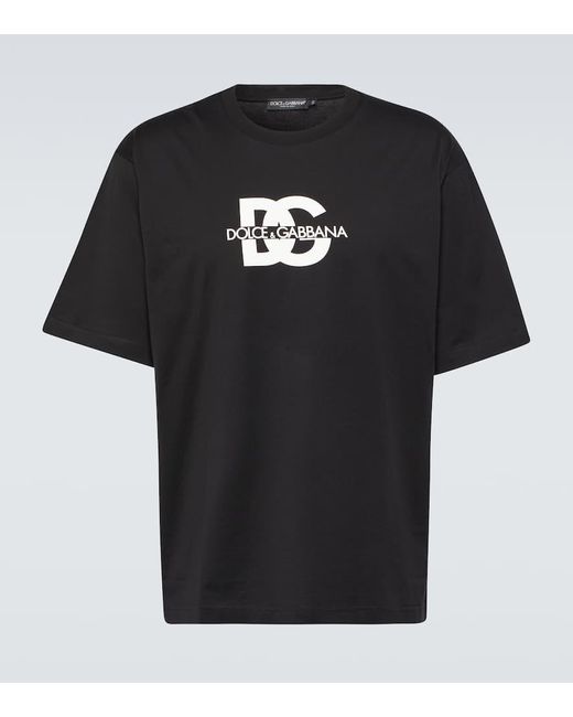 Dolce & Gabbana T-Shirt aus Baumwoll-Jersey in Black für Herren