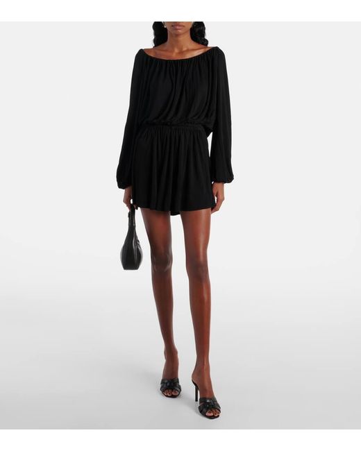 Saint Laurent Black Tribute Leather Mules