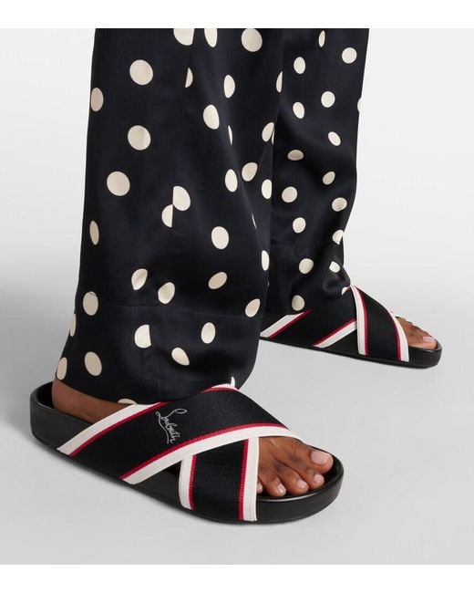 Christian Louboutin Black Hot Cross Bizz Sandal