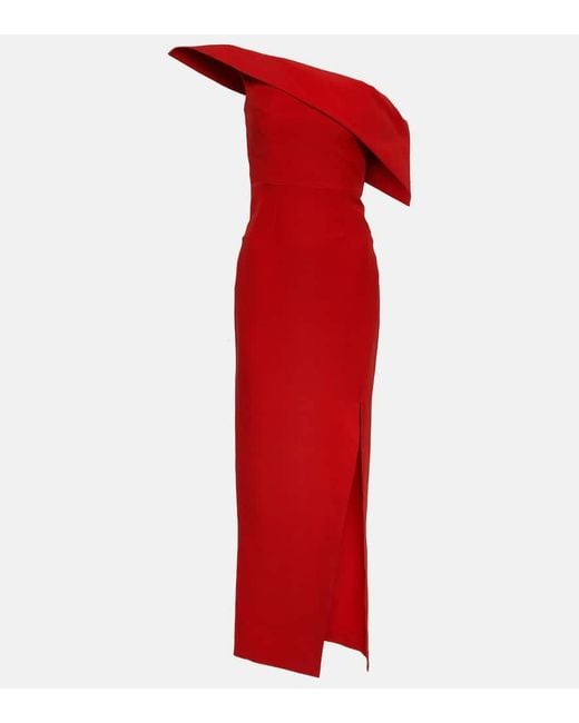 Roland Mouret Red Robe Aus Wolle Und Seide