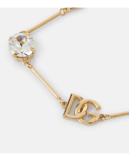 Dolce & Gabbana Natural Dg Embellished Bracelet