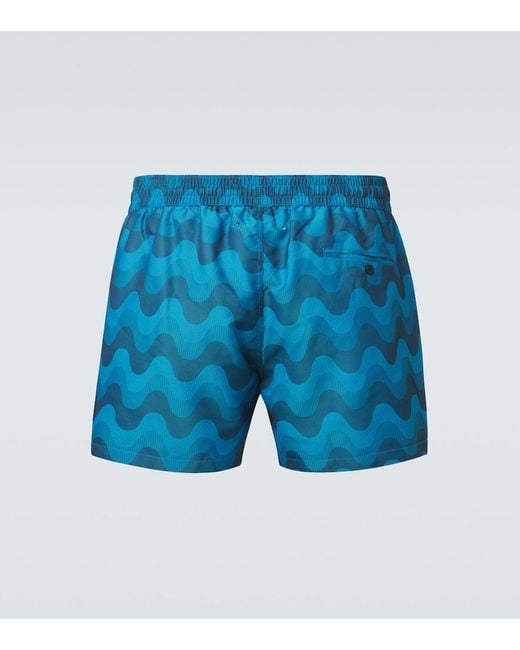 Frescobol Carioca Blue Rio Printed Swim Trunks for men