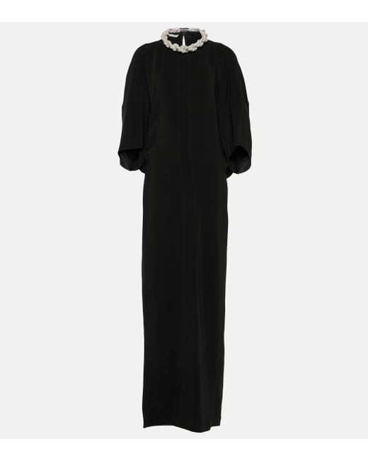 Robe longue a ornements Stella McCartney en coloris Black