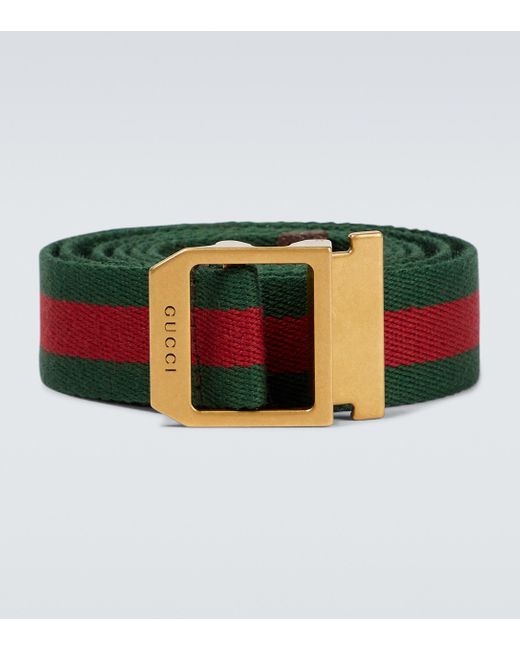 Gucci Green Web Belt for men