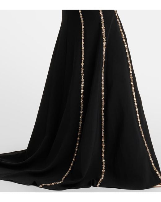 Abito Lungo Dash Con Cristalli di Jenny Packham in Black