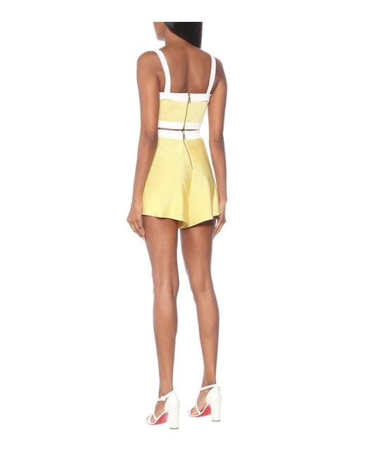 Balmain Yellow Knit Crop Top