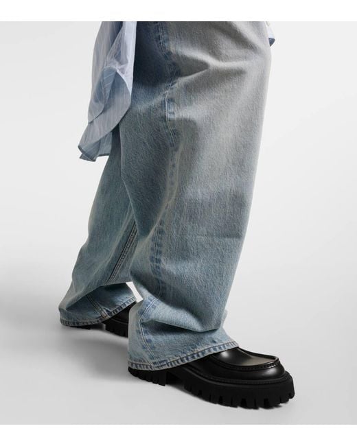 Balenciaga Black Tractor Loafer