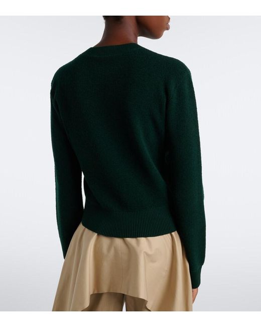 Loewe Green Logo Wool Sweater