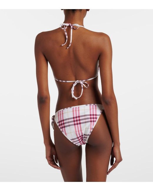 Burberry Pink Check Bikini Bottoms