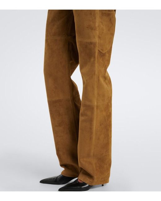 Altuzarra Natural Mills Suede Straight Pants