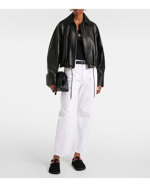 Citizens of Humanity White Winslow Mid-Rise Straight Jeans