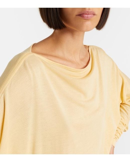 Totême  Natural Draped Jersey Top