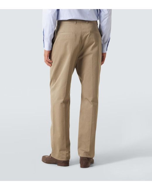 Valentino Natural Cotton Straight Pants for men