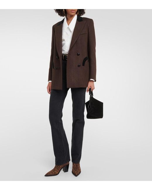 Gianvito Rossi Brown Denver Leopard-Print Leather Boots