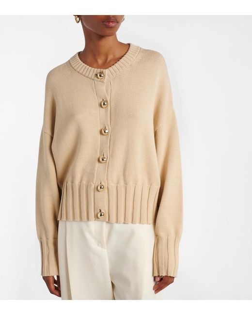 Altuzarra Natural Cotton And Silk-Blend Cardigan