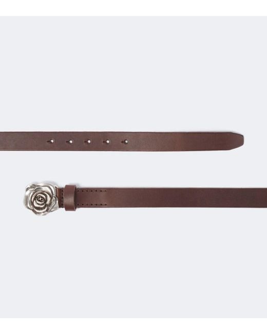Our Legacy Brown Rose Leather Belt for men