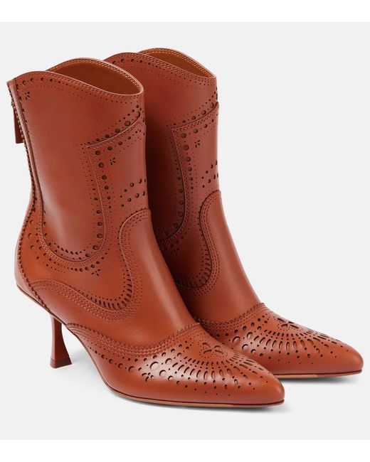 Zimmermann Brown Eliot 65 Leather Ankle Boots