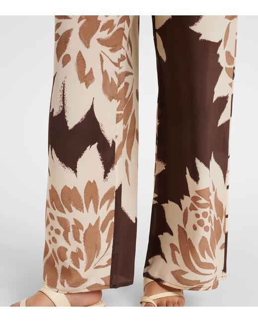 Sir Brown Weite Hose Aus Seidensatin