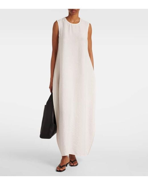 Rohe White Maxikleid Aus Einem Seidengemisch