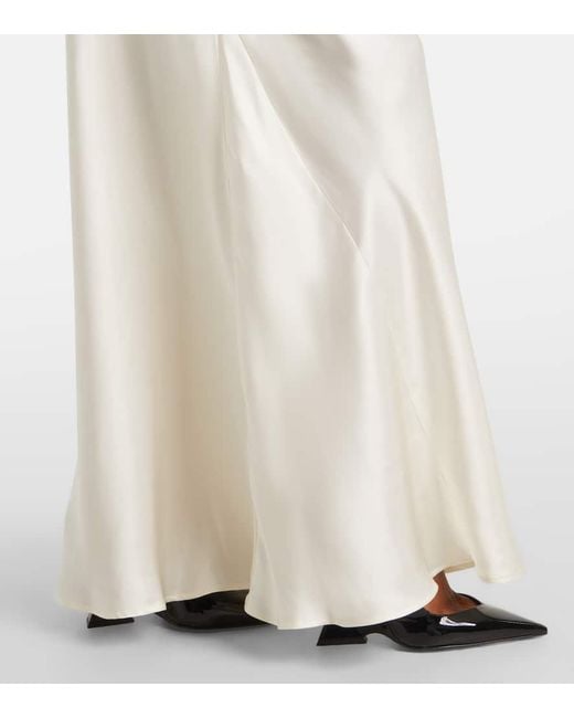 The Attico White Robe Aus Satin