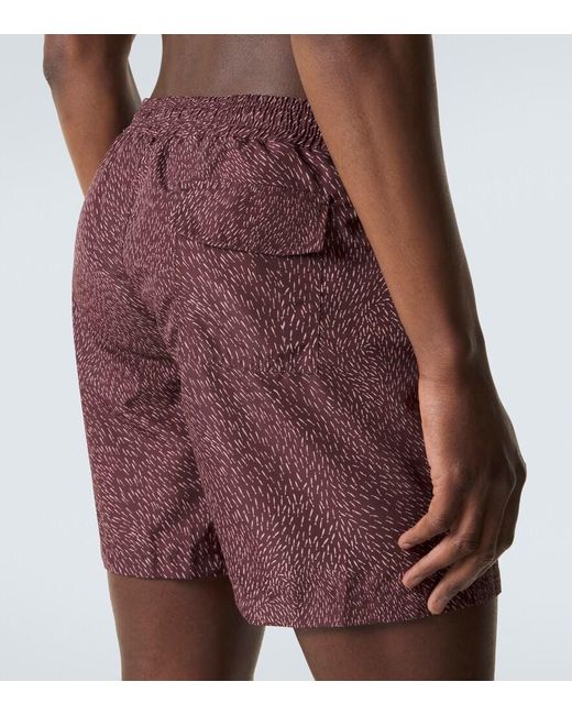 Brioni Purple Printed Swim Trunks for men
