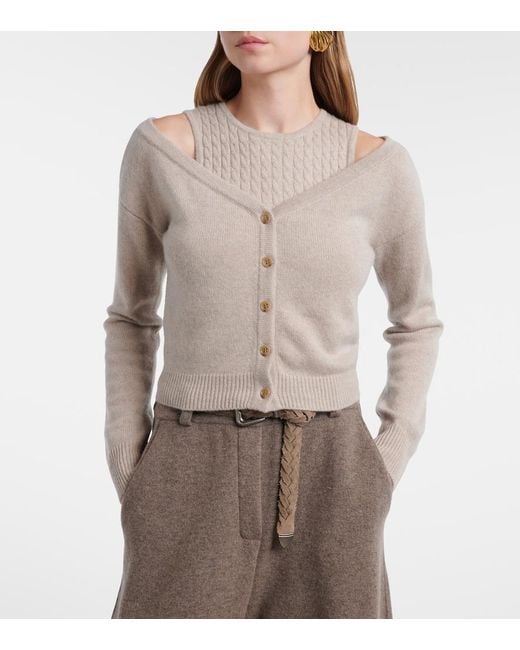 Lisa Yang Natural Beata Cashmere Cardigan