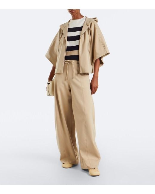Max Mara Natural Caped Zip-Up Hoodie