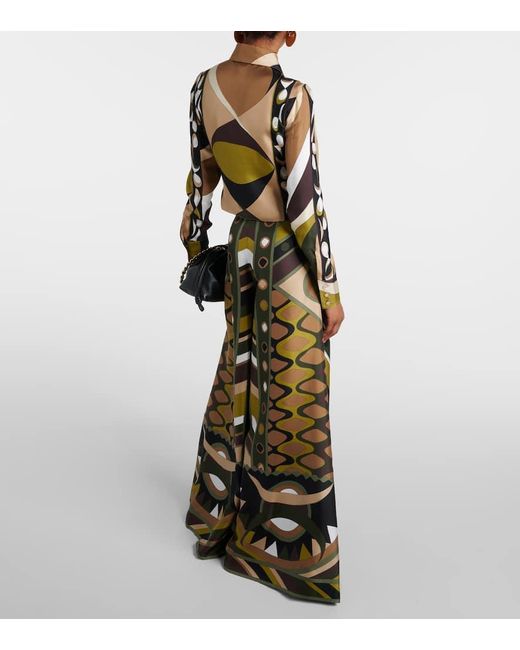 Camicia Pesci Cropped di Emilio Pucci in Green
