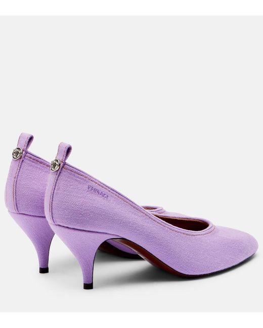Versace Purple Tina Denim Pumps