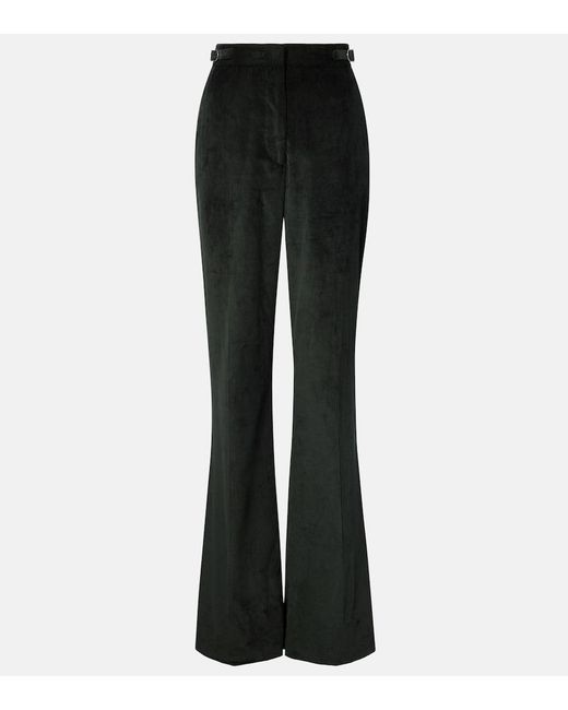Gabriela Hearst Black Vesta Cotton Corduroy Flared Pants